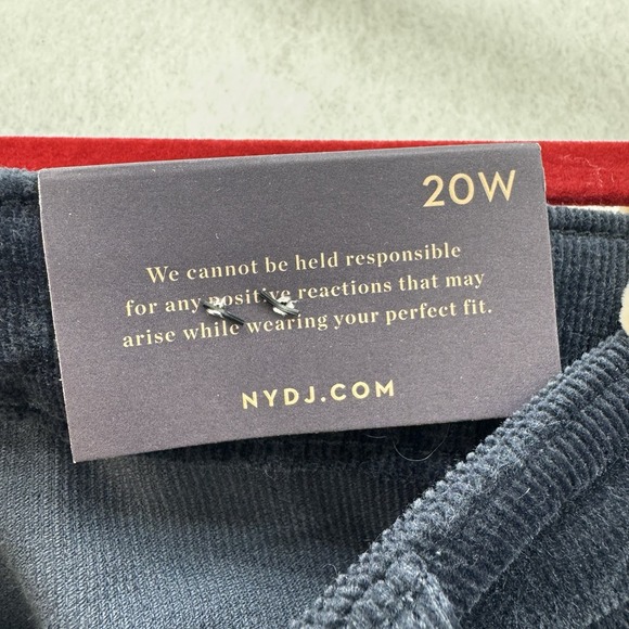 NYDJ Sheri Slim Oxford‎ Navy Women's 20W NWT Lift And Tuck Business Casual - Picture 13 of 13